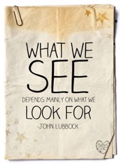What we see depends mainly on what we look for
