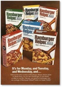 Hamburger Helper, fifties, processed food