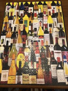 wine, wine bottles, puzzle, collage