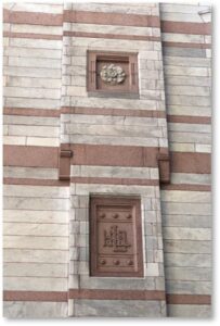 Bedford Building, polychrome, medallions, granite, Cummings and Sears, Venetian Gothic