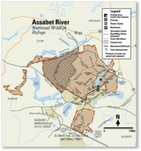 Trail Map, Assabet River National Wildlife Refuge, woods