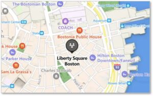 Liberty Square Map, Boston, Financial District