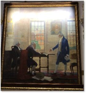 N.C. Wyeth, George Washington, Alexander Hamilton, Robert Morris, Wyeth Room, Langham Boston Hotel Boston, 
