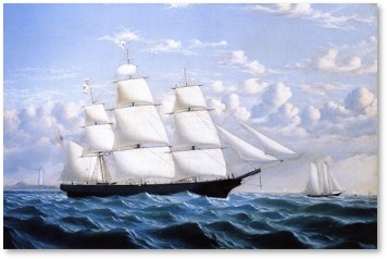 Clipper Ship Northern Light, William Bradford, shipping, Boston, maritime history