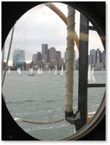 Nantucket Lightship, Boston, waterfront, sailboats, porthole