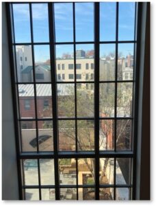 Philllips Collection, art museum, Washington DC, stairwell window