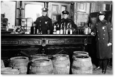 Prohibition, Volstead Act, saloon, police
