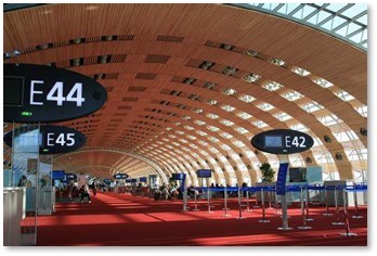 concourse, Charles de Gaulle airport, Air France, airline, CDG