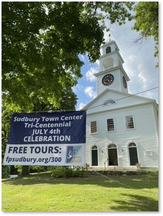 First Parish of Sudbury, Free Tours, Tricentennial, Meetinghouse