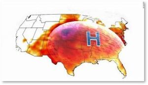 Heat dome, heat warnings, high temperatures, June-July 2022