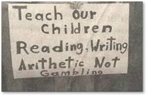 Teach Our Children Arithetic, sign, protest, misspelled