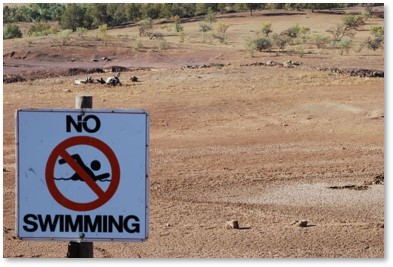 drought, no swimming, no water