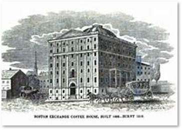 Exchange Coffee House, fire, Boston, financial district