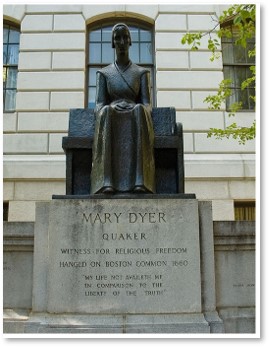 Mary Dyer, Women's Memorial, Massachusetts State House, Sylvia Shaw Judson