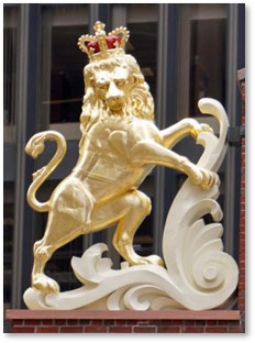 Old State House, heraldic lion, Boston, Town House
