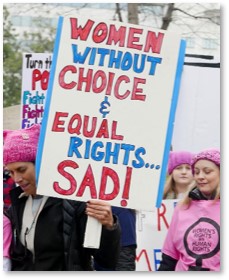 Women without choice & equal rights, Sad, women's rights, protesters