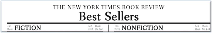 New York Times, Bestseller List, novels, fiction, nonfiction