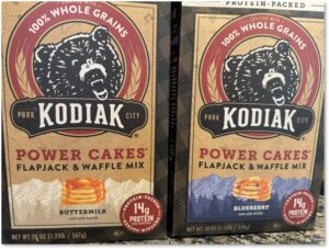 Kodiak Power Cakes, shrinkflation, two sizes