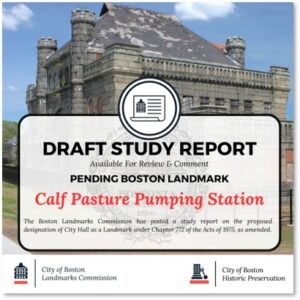 Calf Pasture Pumping Station Study Report, Boston Landmarks Commission, Columbia Point