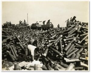 shell casings, US Army, artillery, Castelforte Italy