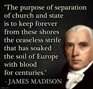 James Madison, Founding Fathers, Separation of Church and State, School Prayer