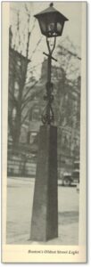 Oldest streetlamp, Mount Vernon Street, Beacon Hill, Boston, gaslight