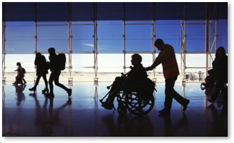 Airport, wheelchair, passenger, transportation