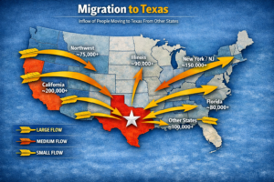 Texas, migration, Blue Wave, mid-term elections, red state