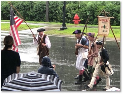 Sudbury Company of Minute and Militia, July 4 Parade, Independence Day, flag