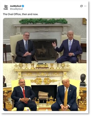 Oval Office Then and Now, Gold, Woman POTUS